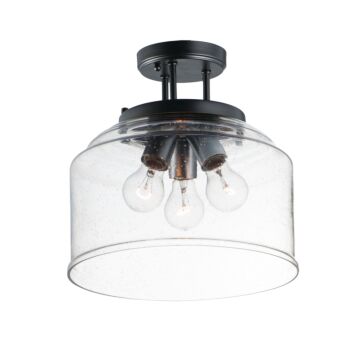 Acadia Three Light Semi Flush Mount in Black by Maxim