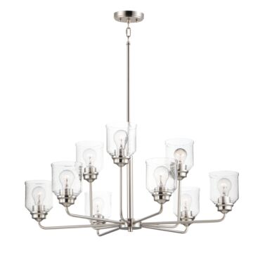 Acadia Nine Light Chandelier in Satin Nickel by Maxim