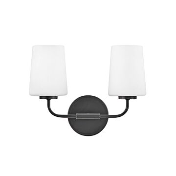 Kline 2-Light LED Bathroom Vanity Light in Black