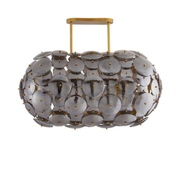 Nebula Eight Light Chandelier in Smoke Luster by Arteriors