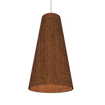 Conical 1-Light Pendant in Imbuia