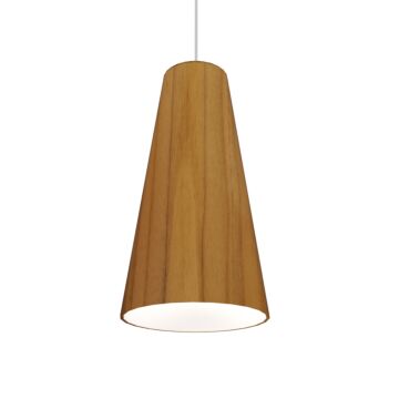 Conical 1-Light Pendant in Teak