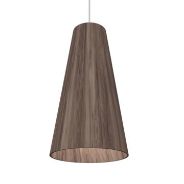 Conical 1-Light Pendant in American Walnut