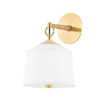 White Plains One Light Wall Sconce in Aged Brass by Hudson Valley