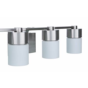 District Four Light Vanity in Brushed Polished Nickel by Craftmade