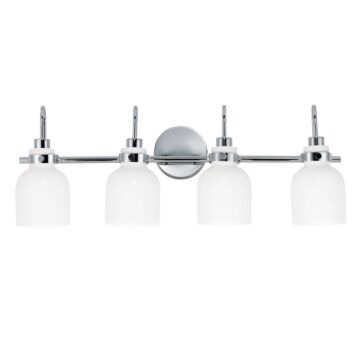 Milk Four Light Bath Vanity in Polished Chrome by Maxim
