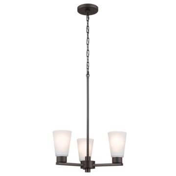 Stamos Three Light Chandelier in Olde Bronze by Kichler