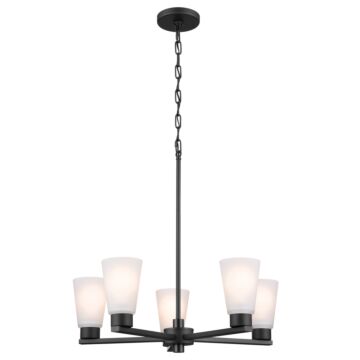 Stamos Five Light Chandelier in Black by Kichler