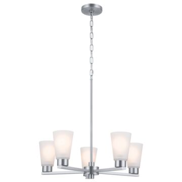 Stamos Five Light Chandelier in Brushed Nickel by Kichler