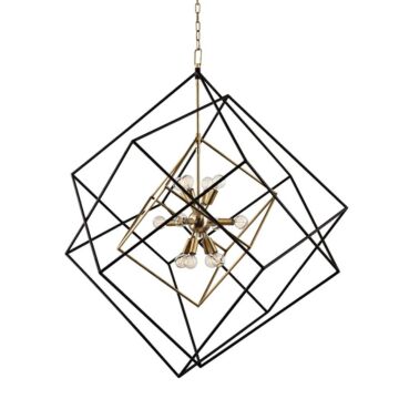 Roundout 12 Light Pendant in Aged Brass by Hudson Valley