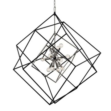 Roundout 12 Light Pendant in Polished Nickel by Hudson Valley