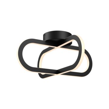 1-Light Flush Mount in Black