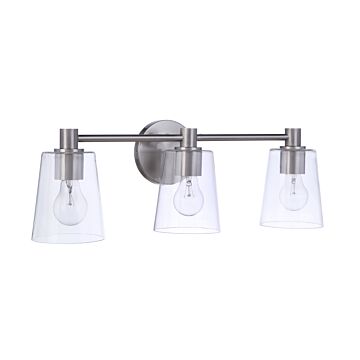 Emilio Three Light Vanity in Brushed Polished Nickel by Craftmade
