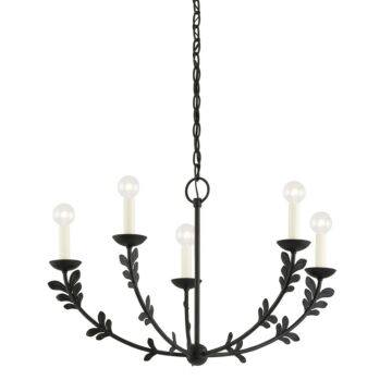 Florian  Chandelier in Black Iron by Troy Lighting