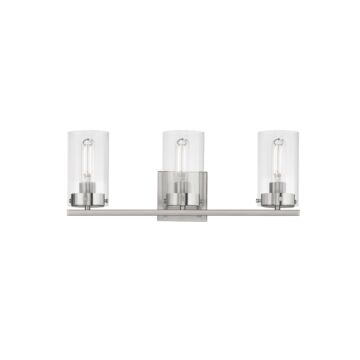 Pinn Three Light Bath Vanity in Satin Nickel by Maxim