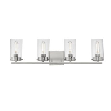 Pinn Four Light Bath Vanity in Satin Nickel by Maxim