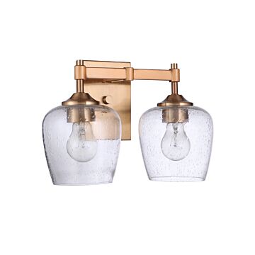 Stellen Two Light Vanity in Satin Brass by Craftmade