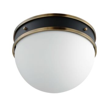 Duke One Light Flush Mount in Black Weathered Brass by Maxim