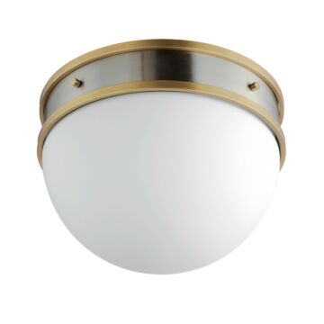 Duke One Light Flush Mount in Satin Nickel   Satin Brass by Maxim
