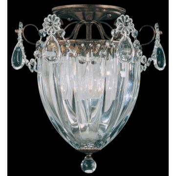 Bagatelle Three Light Semi Flush Mount in Heirloom Gold by Schonbek