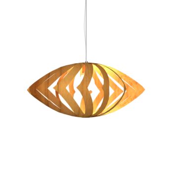 Clean 1-Light Pendant in Teak