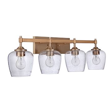 Stellen Four Light Vanity in Satin Brass by Craftmade