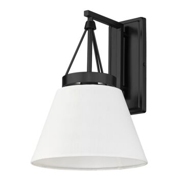 Penn One Light Wall Sconce in Matte Black by Golden