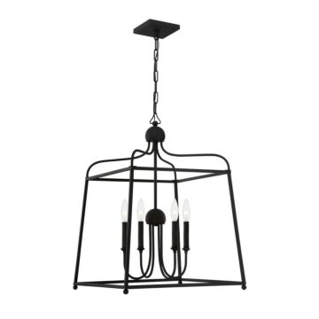 Sylvan 4-Light Chandelier in Forge Black