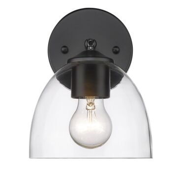 Roxie One Light Wall Sconce in Matte Black by Golden