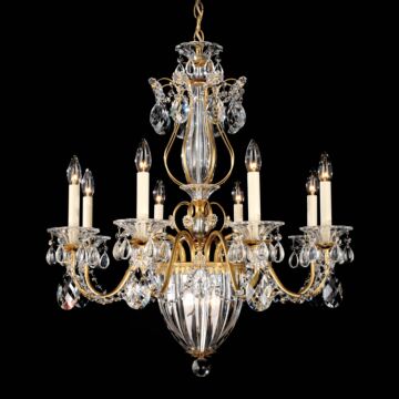 Bagatelle 11 Light Chandelier in Heirloom Gold by Schonbek