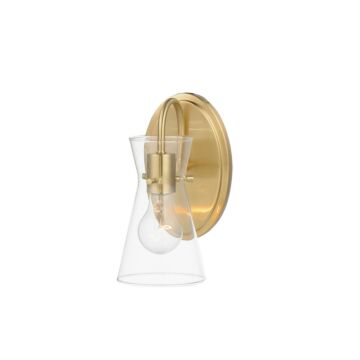 Ava One Light Wall Sconce in Natural Aged Brass by Maxim