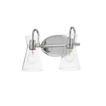 Ava Two Light Bath Vanity in Polished Chrome by Maxim