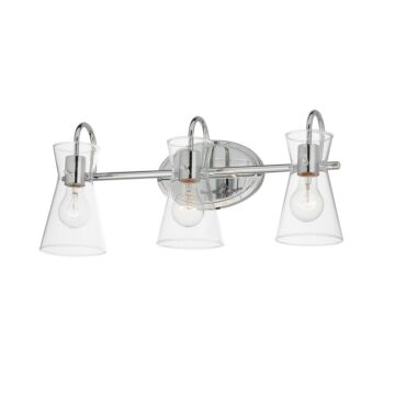Ava Three Light Bath Vanity in Polished Chrome by Maxim