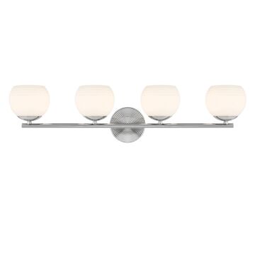 Moon Breeze 4-Light Bathroom Vanity Light in Polished Nickel