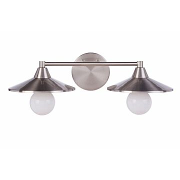 Isaac Two Light Vanity in Brushed Polished Nickel by Craftmade
