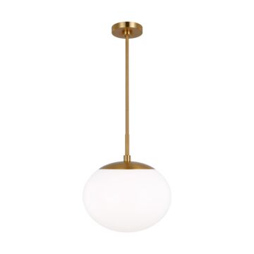 Lune One Light Pendant in Burnished Brass by Visual Comfort Studio