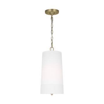 Ivie One Light Pendant in Time Worn Brass by Visual Comfort Studio