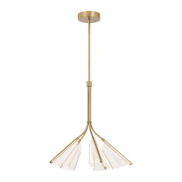 Mulberry LED Chandelier in Brushed GoldLight Guide by Kuzco Lighting
