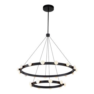 Rezz LED Chandelier in Black by Kuzco Lighting