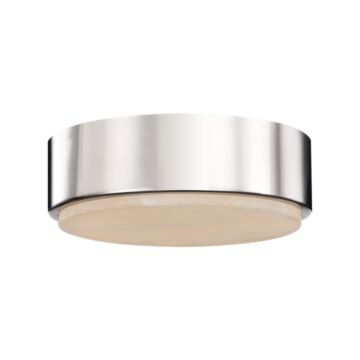 Blanco LED Flush Mount in Polished Nickel Alabaster by Alora