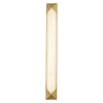 Caesar LED Vanity in Vintage Brass Alabaster by Alora