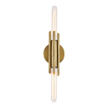 Torres Two Light Vanity in Vintage Brass by Alora