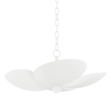 Leni Six Light Pendant in Textured White by Mitzi