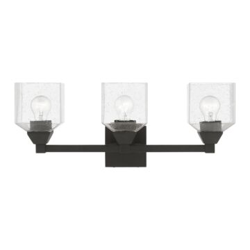Aragon 3-Light Bathroom Vanity Sconce in Black
