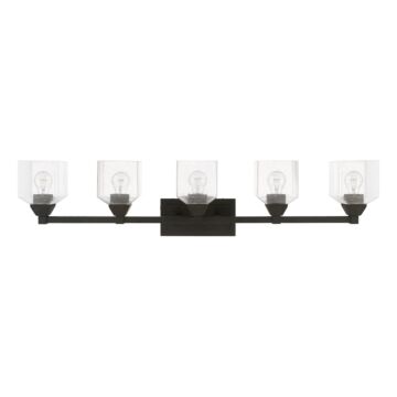 Aragon 5-Light Bathroom Vanity Sconce in Black