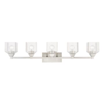 Aragon 5-Light Bathroom Vanity Sconce in Brushed Nickel