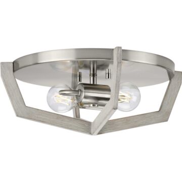 Galloway 2-Light Flush Mount in Brushed Nickel
