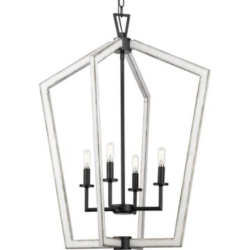Galloway 4-Light Foyer Pendant in Matte Black