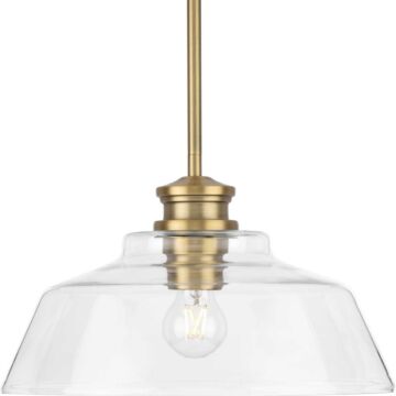 Singleton 1-Light Pendant in Vintage Brass
