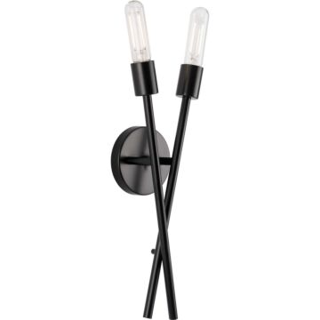 Astra 2-Light Wall Bracket in Matte Black